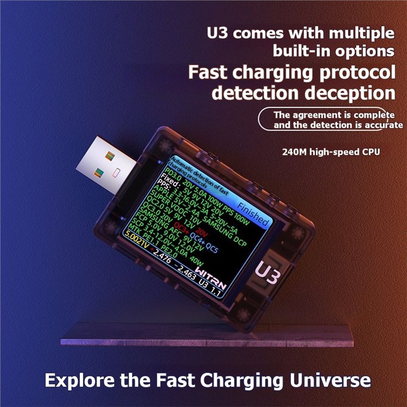 AB41-USB Tester U3 3.1 PD Deco - Tools Qc review and price