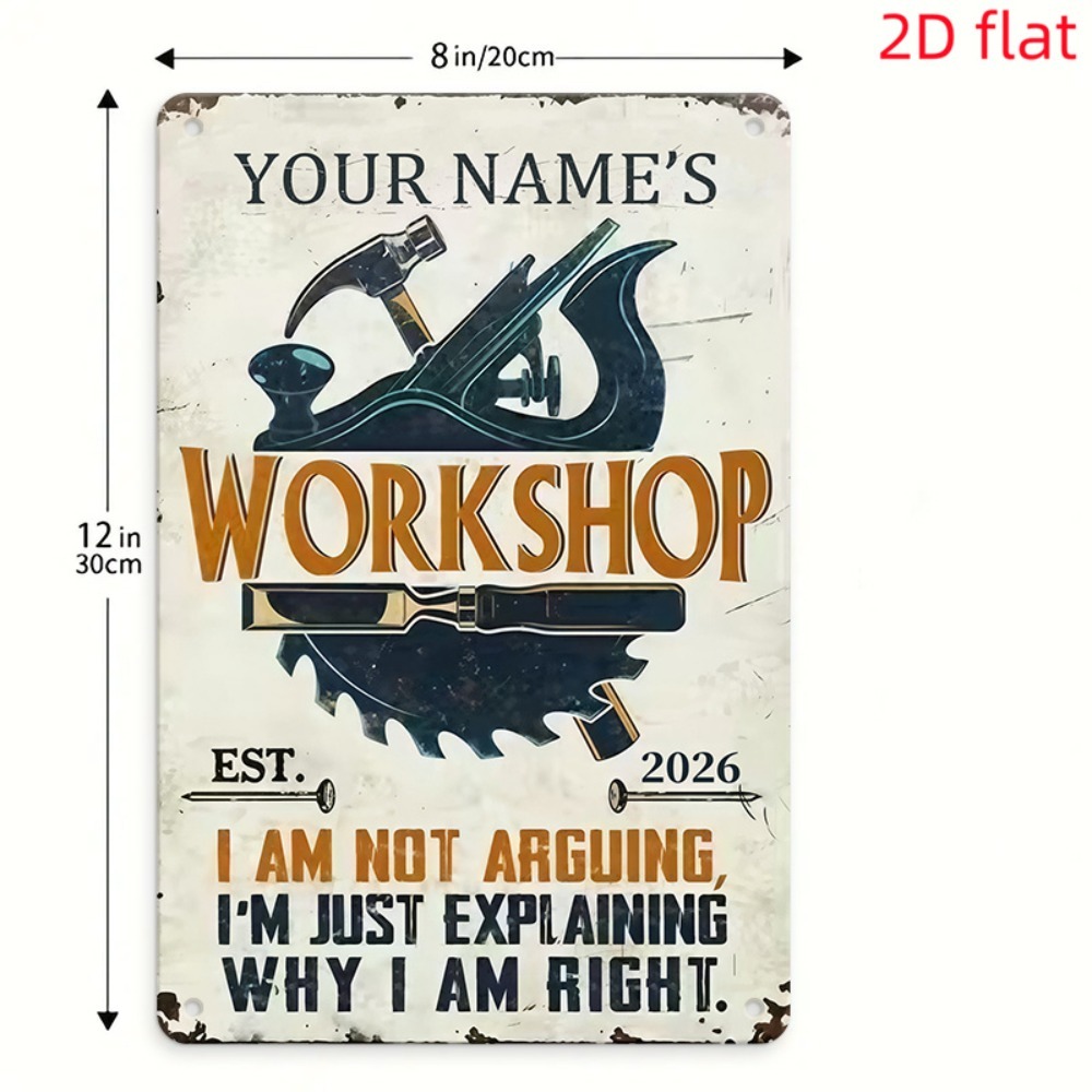 [2D Flat] 1pc Custom Name Work - Workshop Tools With Name review and price