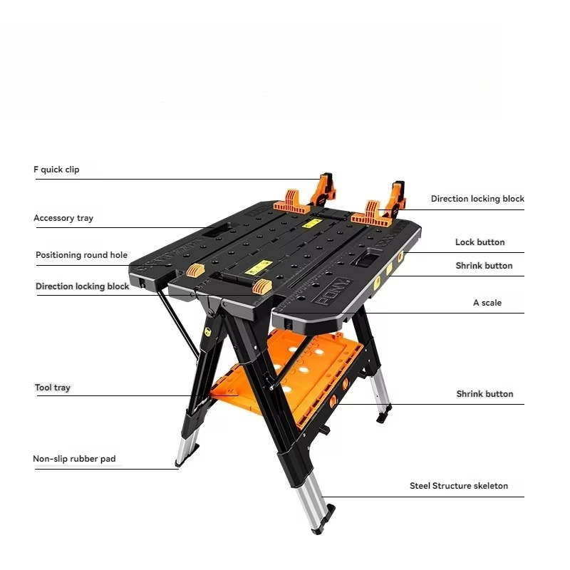 Portable Folding Work Table wi - Workbench Portable Fold review and price