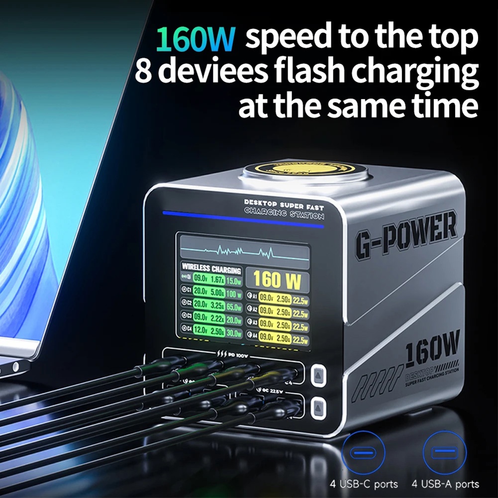 newA10R 160W 8-Port GaN Fast C - Tools Qc review and price