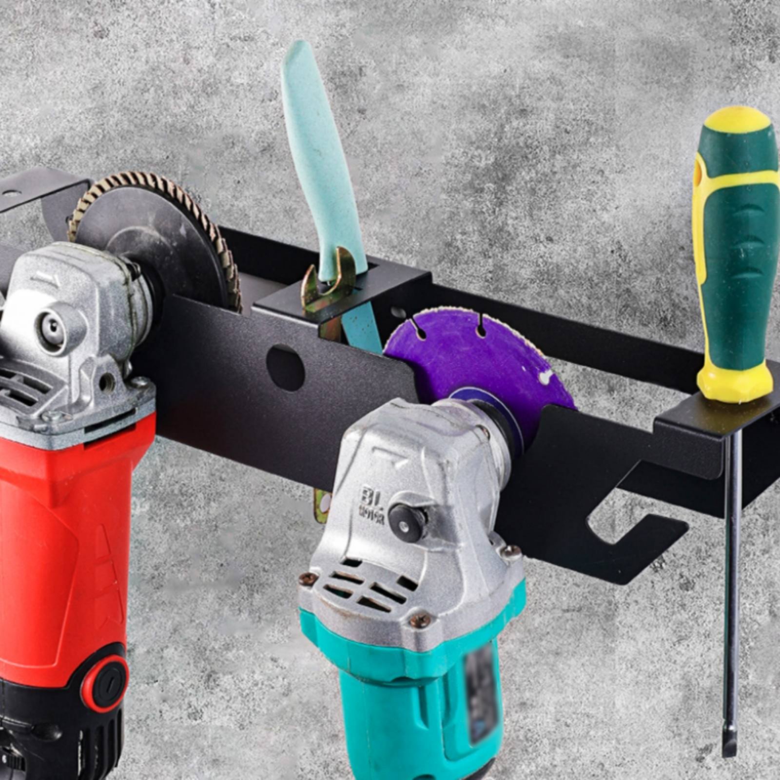 4 Bay Angle Grinder Rack Heavy - Workshop Tools Organizer review and price