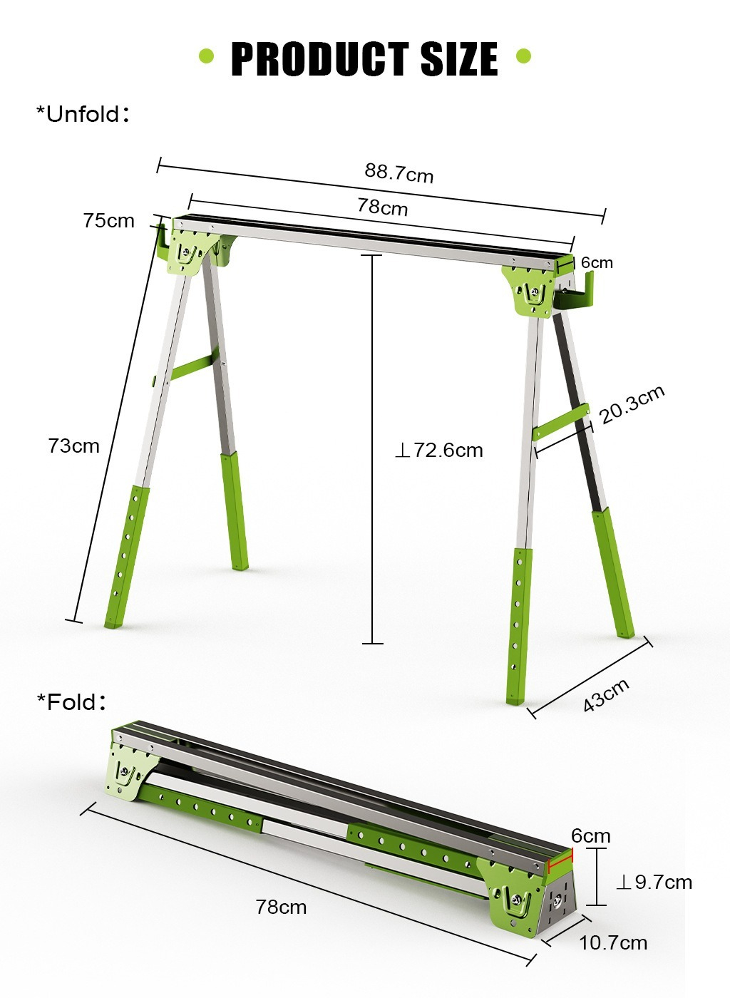 Metal sawhorse/saw stand, heav - Workbench Portable Fold review and price