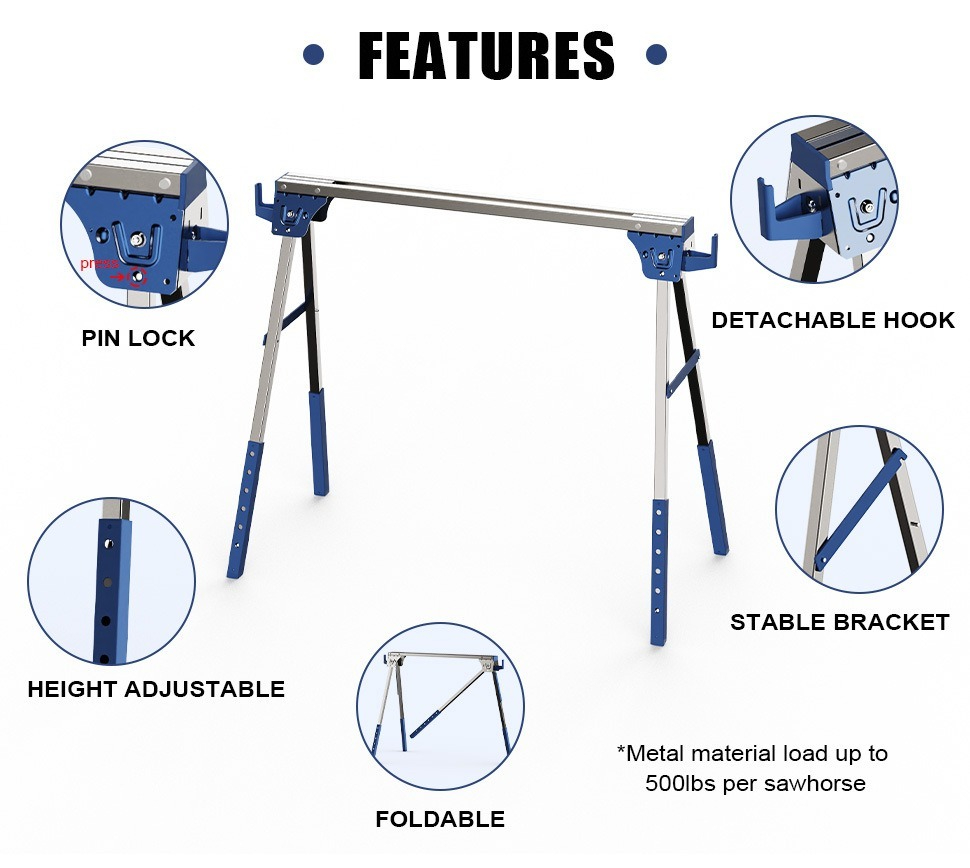 Metal sawhorse/saw stand, heav - Workbench Portable Fold review and price