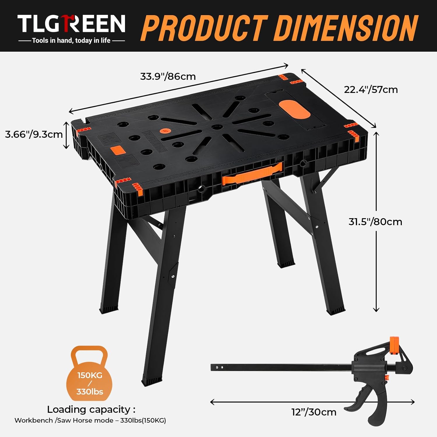 Folding Work Bench with Clamps - Workbench Portable Fold review and price