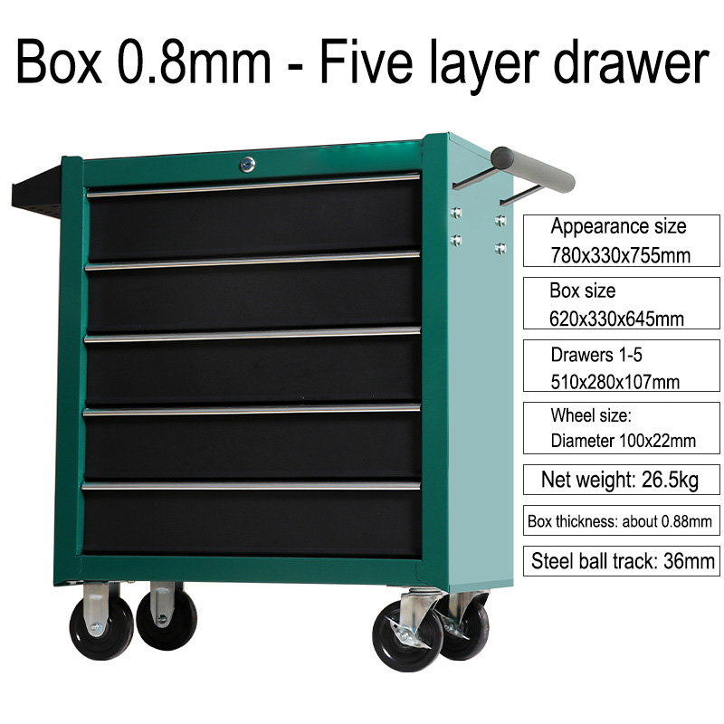 5 Drawer Storage Tool Box Trol - Tools Trolley For Workshop review and price