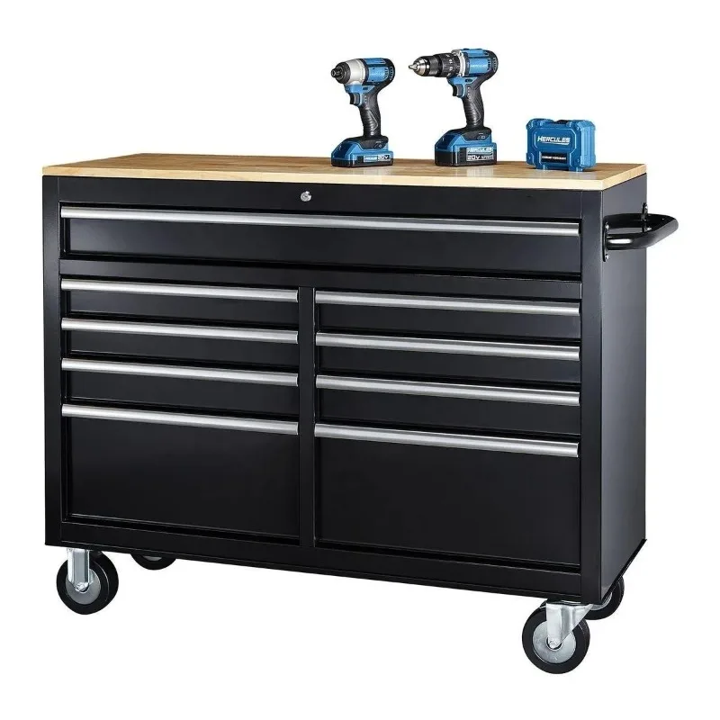 Heavy-Duty 46 Inch 9-Drawer Wo - Tools Trolley For Workshop review and price