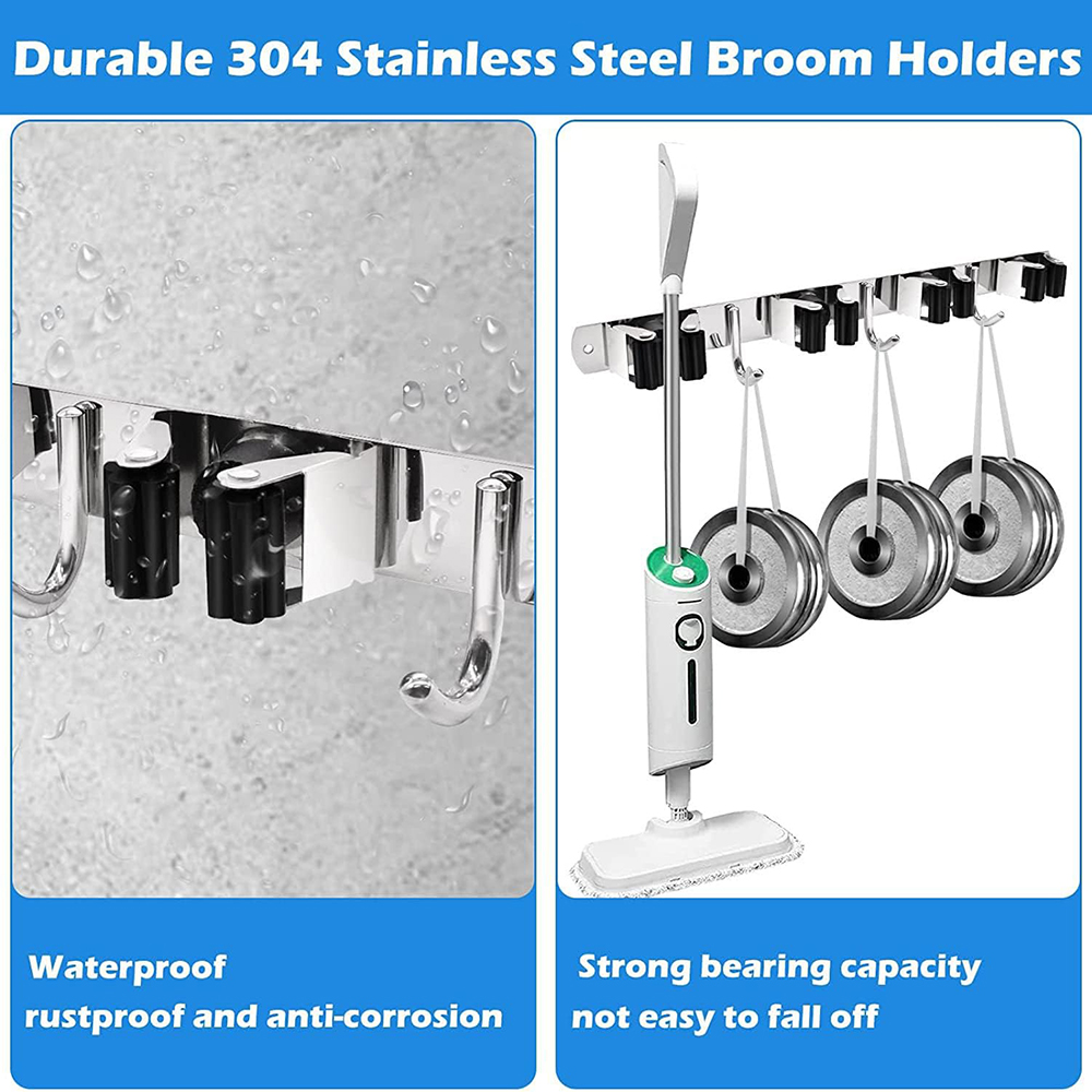 Stainless Steel Mop and Broom  - Workshop Tools On Wall review and price
