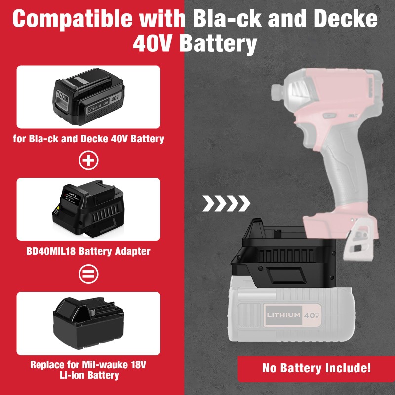 BD40MIL18 Power Tool Battery A - Black+Decker Tool Cordless review and price