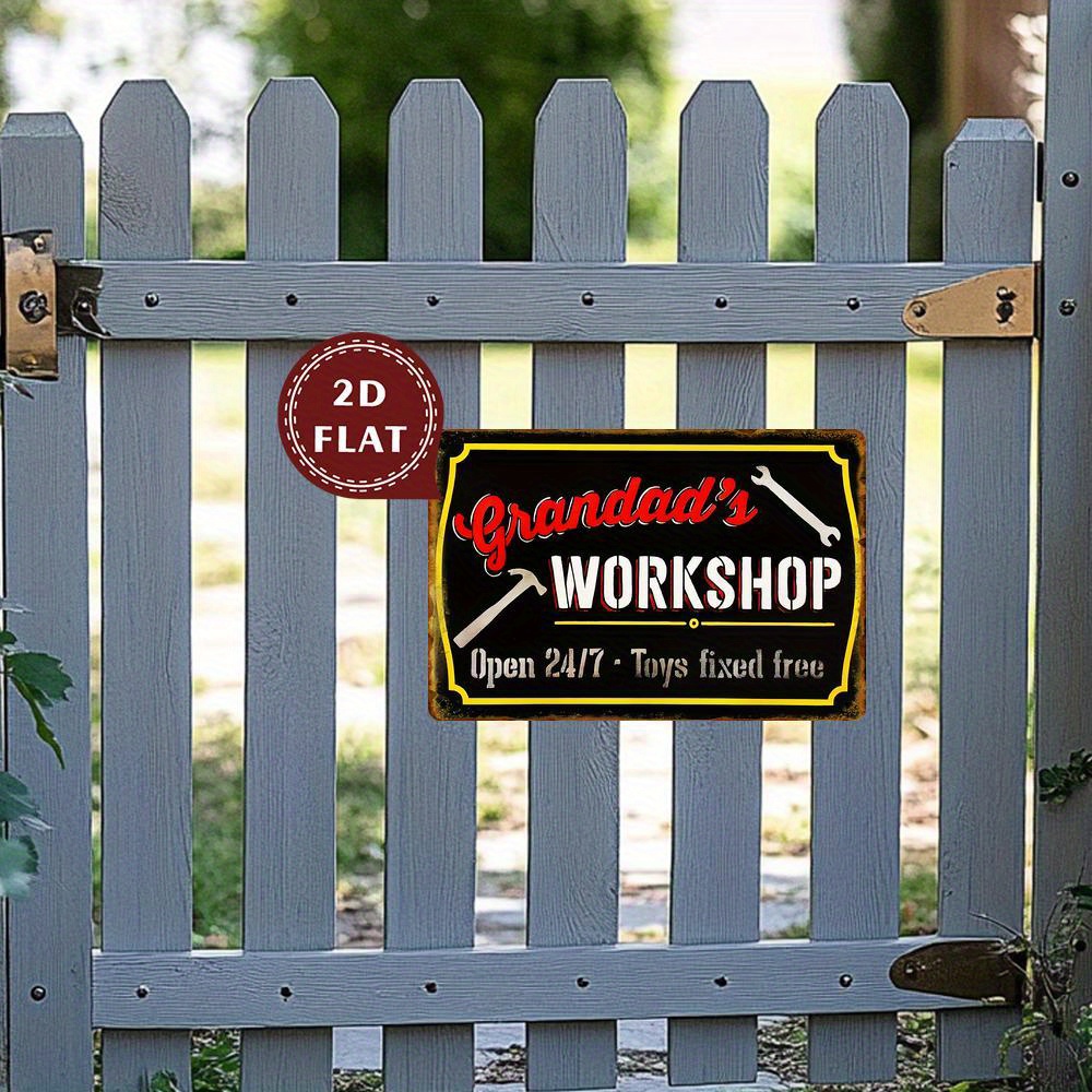  Vintage Metal Wall Sign - Gra - Workshop Tools Toy review and price