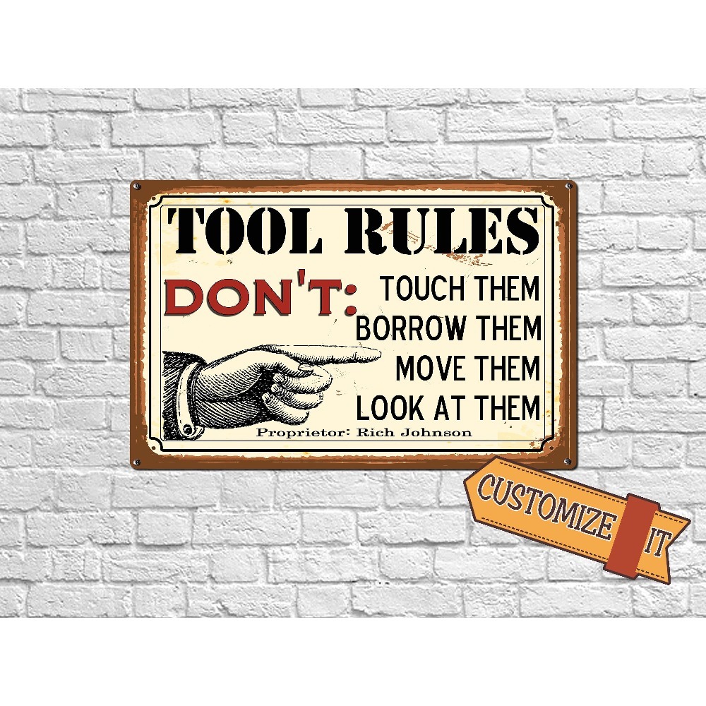 1pc Customizable Tool Rules Me - Workshop Tools With Name review and price