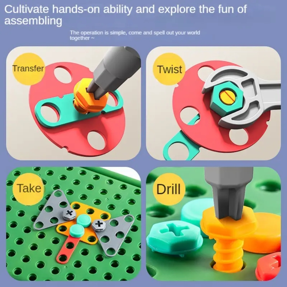 450Pcs Kids STEM Drill Set Cre - Workshop Tools Toy review and price