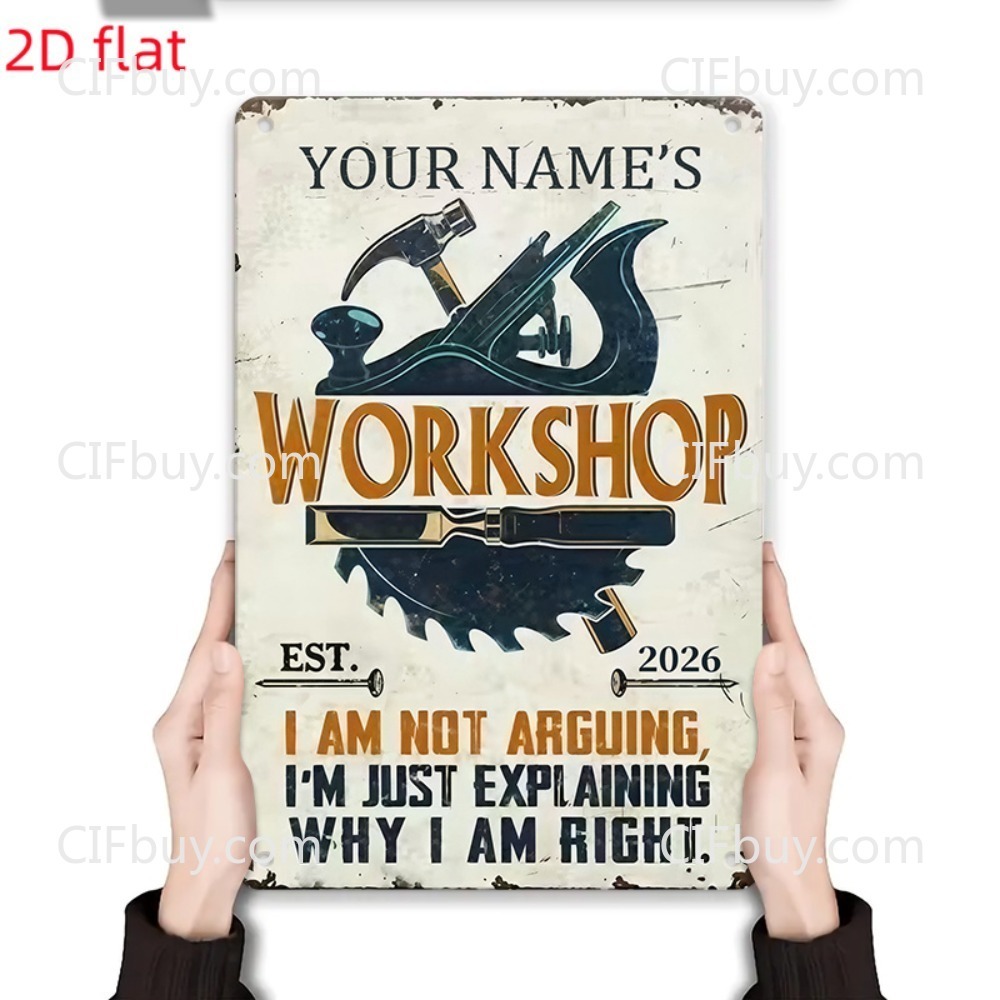 2D Flat Custom Name Workshop C - Workshop Tools With Name review and price