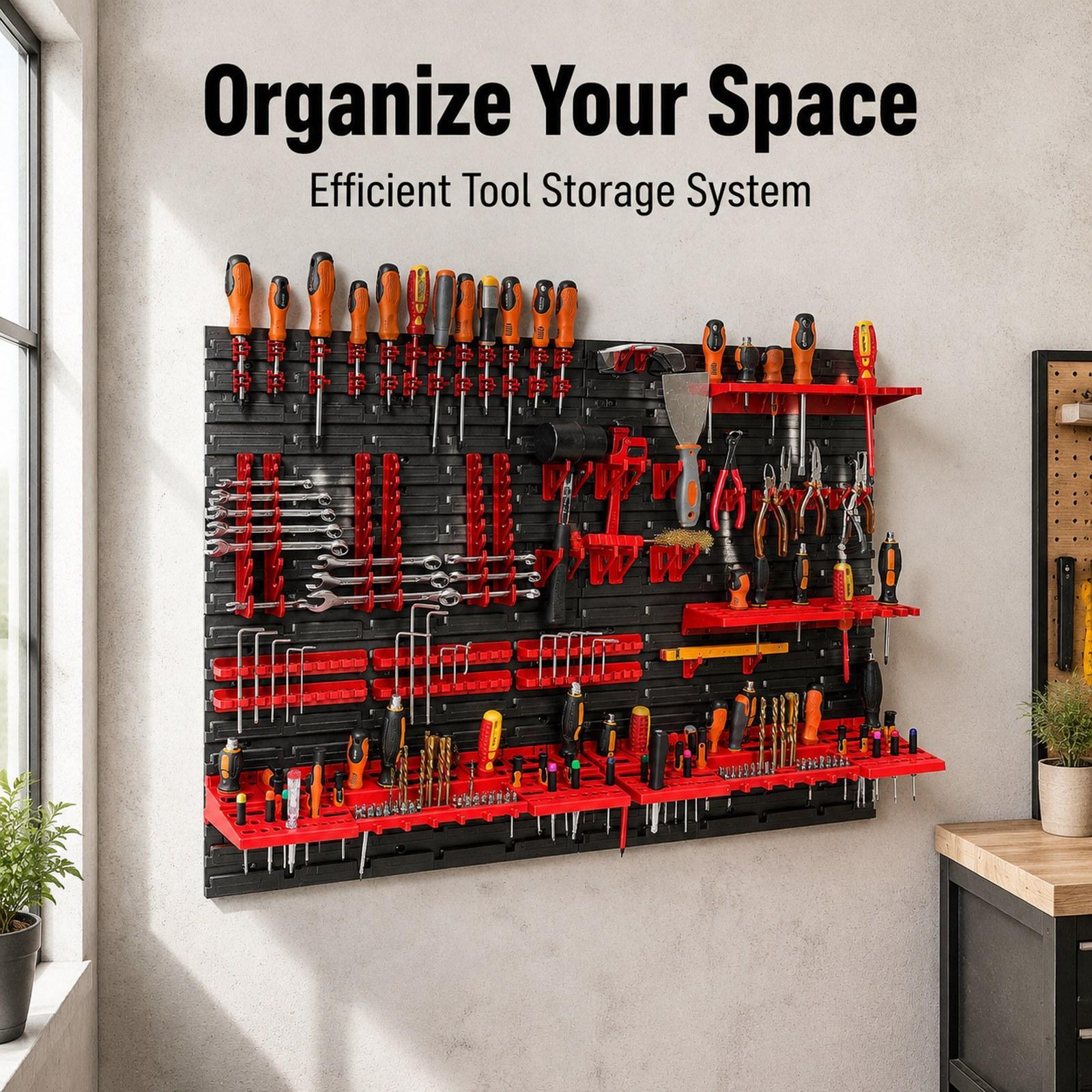 Wall Mounted Storage Bins with - Workshop Tools Toy review and price