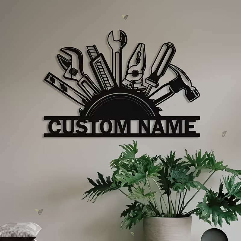 Custom Metal Tool Wall Art - P - Workshop Tools With Name review and price